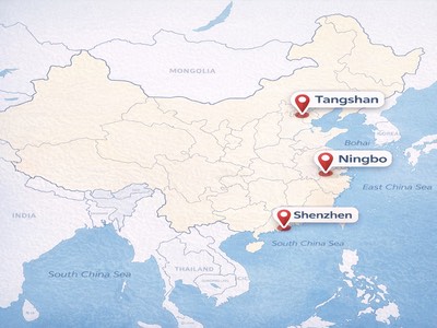 Fiber optic manufacturers map