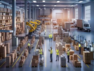 employés dans entrepot