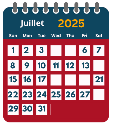 Le calendrier logistique du mois - 2025