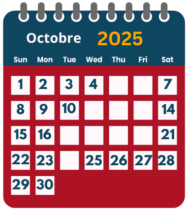 Le calendrier logistique du mois - 2025 (2)
