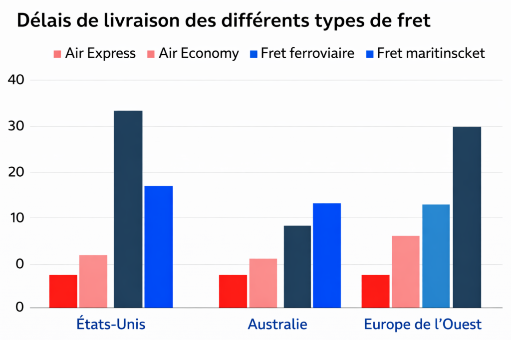 Delais de livraison differents types de fret