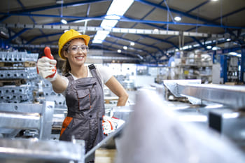 Woman Thumbs Up Factory