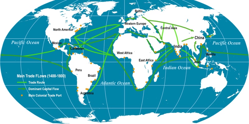 Map trade routes