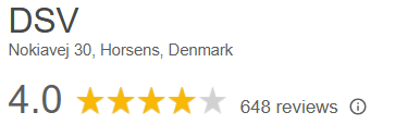 DSV google reviews